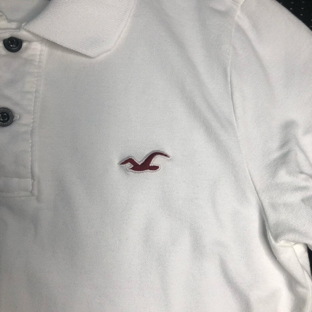 Polo Hollister white shirt men